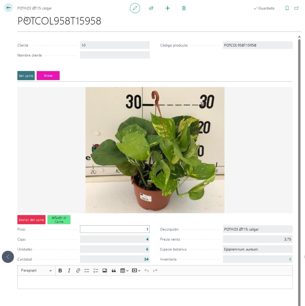 Ficha WEBShop POTCOL9588
