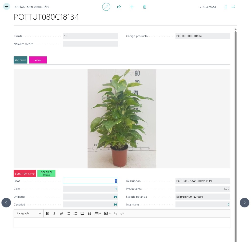 Ficha WEBShop POTTUT0800